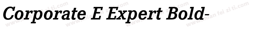 Corporate E Expert Bold字体转换